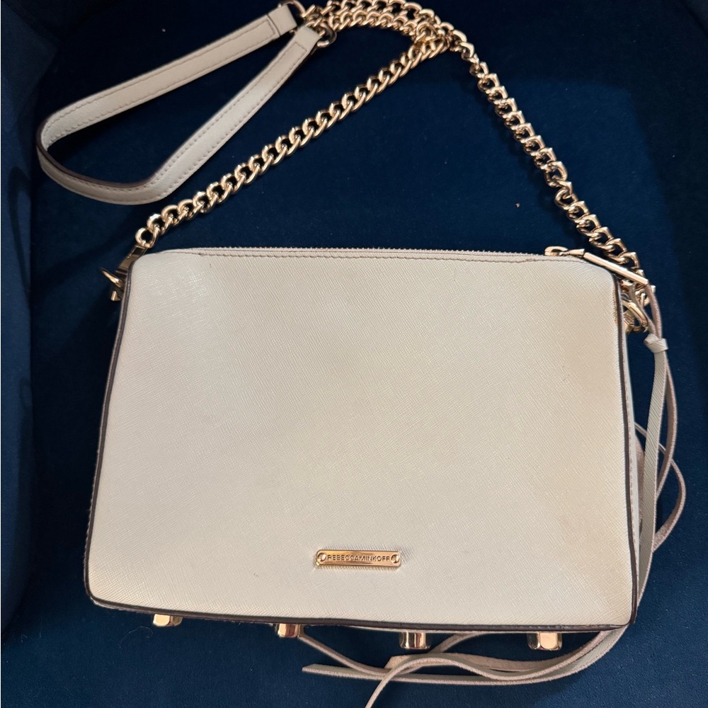 Rebecca Minkoff Light Green and Gold Crossbody Bag